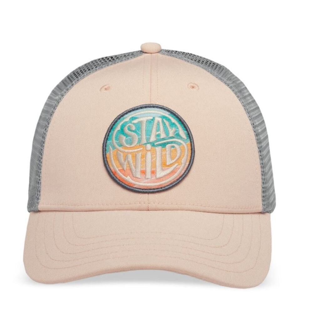 NEW Stay Wild Sunday LoPro‎ Trucker Hat Artist Series Pink/Grey Mesh Back Cap!